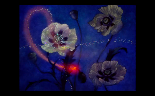Photogramme tiré de Fantasia de Walt Disney, présentant le sortilège par lequel les plantes s'animent, deviennent vivantes.