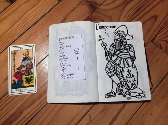 illustration, carte, tarot