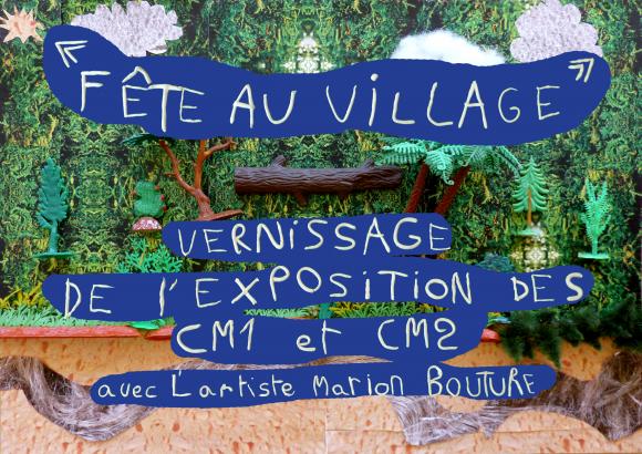 Marion Bouture Création en cours Villiers-en-Lieu CM1 CM2 affiche exposition