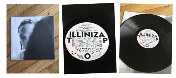 Vinyle Illiniza Top: J’ai joué une chanteuse fictive, chanson + shooting. Rozenn Voyer à réalisé le design de la pochette, Léa Guintrand les photos.