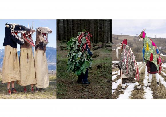 Avec cette série de photographies, Charles Fréger présente des costumes traditionnels qui perdurent dans plusieurs pays européens. Ces costumes sont souvent un mélange d'animal, de végétal et d'humain. Ils sont pour nous une source d'inspiration avec la forte théâtralité qu'ils dégagent.