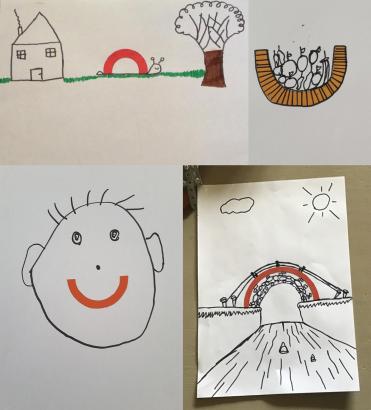Images réalisées par les enfants pendant le confinement.