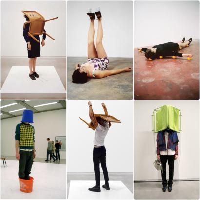 Travail performatif autour de l'objet, Erwin Wurm, One minute sculptures