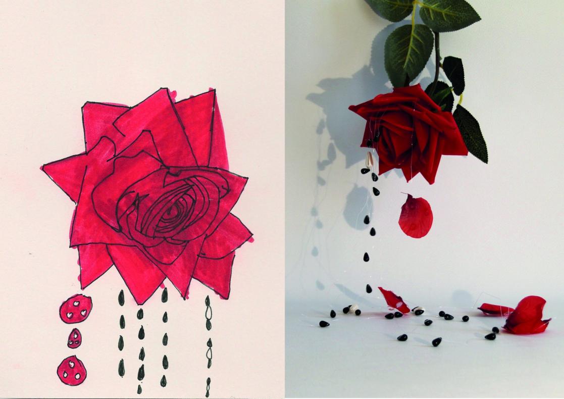 La rose brisée - Rose rouge, généreuse et très émotive qui se propose de pleurer à la place de celui a qui elle est offerte. Lise