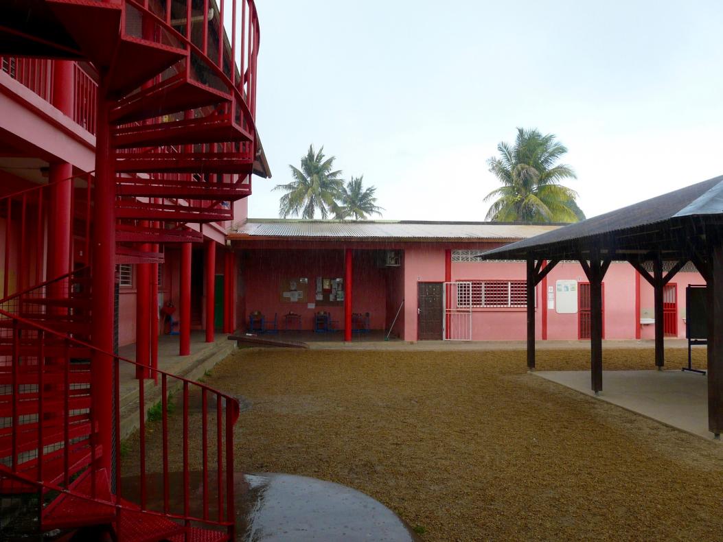 L'école Pascal Joinville sous la saison des pluies