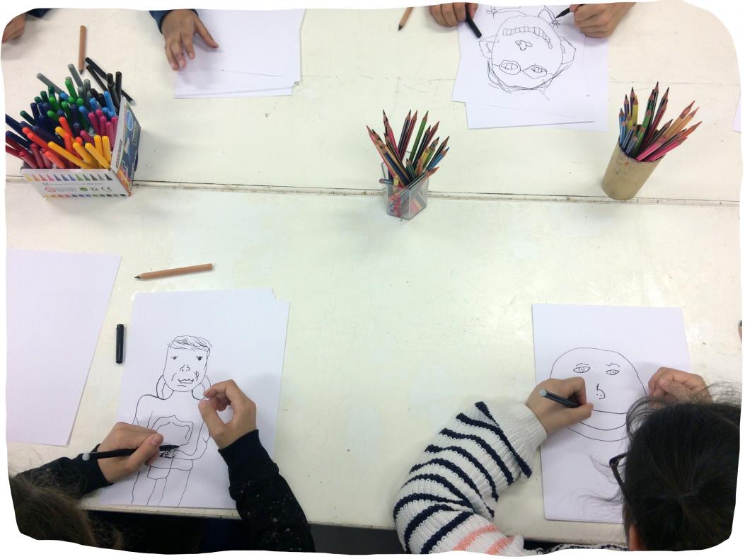 dessin portraits enfants