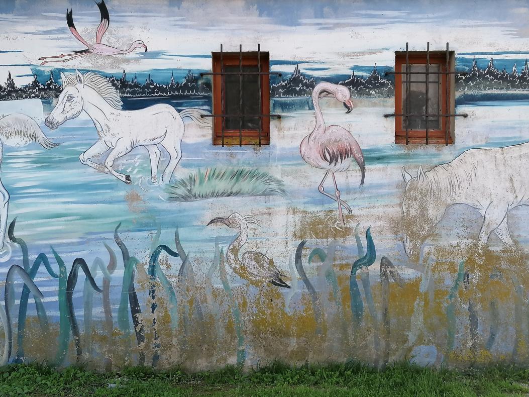 fresque d'un paysage de Camargue