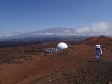 L'une des références montrées : la mission presque martienne d'un cosmonaute, à Hawaï