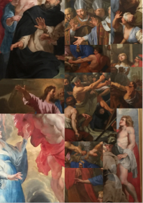 Patchwork des tableaux exposés dans la salle des Grands Formats au Musée des Beaux-Arts de Lyon.
