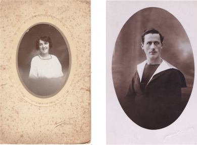 Archive familiale, portrait de Renée et Antoine Le Née, personnages de l'histoire du jour