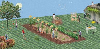 Projection de pratiques de jardinage alimentaire